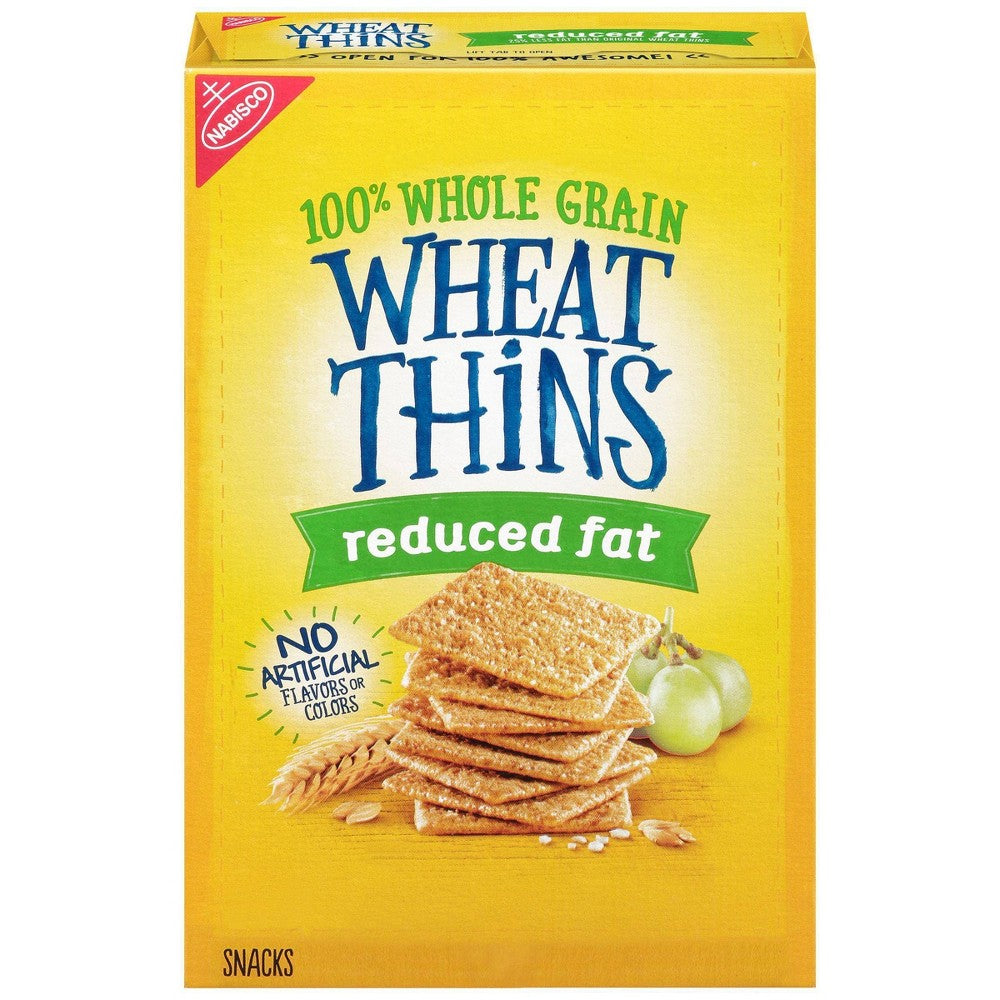 Wheat Thins Reduced Fat Whole Grain Wheat Crackers 8 Oz