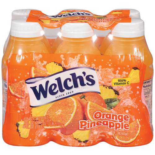 Welch S Orange Pineapple Juice Drink 10 Fl Oz on-the-Go Bottle (Pack of 6)