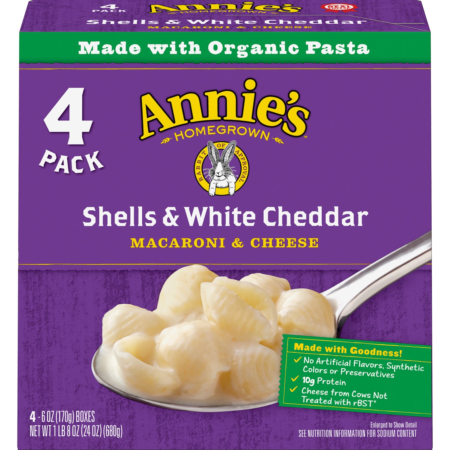 Annie's Homegrown Shells & White Cheddar Macaroni & Cheese 4 Pack