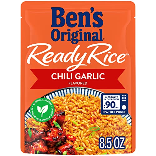 BEN S ORIGINAL Ready Rice Chili Garlic Flavored Rice Easy Dinner Side 8.5 OZ Pouch