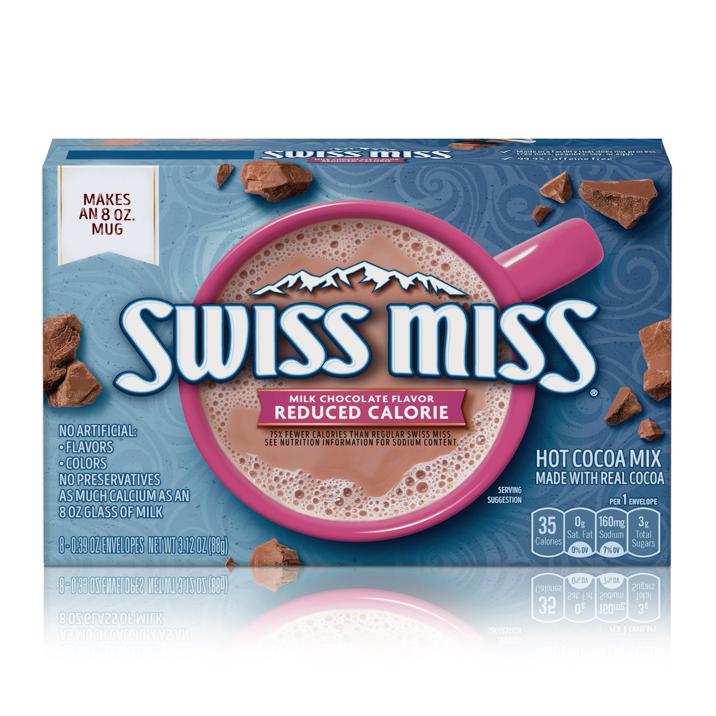 Swiss Miss Reduced Calorie Milk Chocolate Flavored Hot Cocoa Mix 8 Count