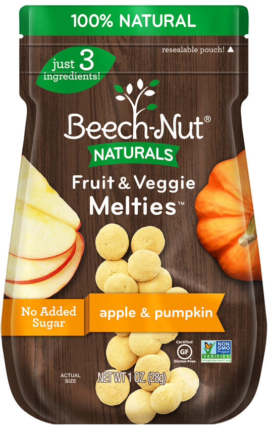 Beech-Nut, Naturals, Fruit & Veggie Melties, 8+ Months, Apple & Pumpkin, 1 Oz (28 G)