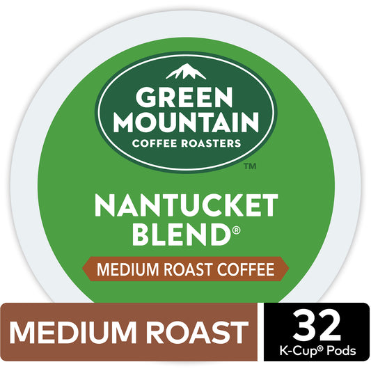 Green Mountain Coffee Nantucket Blend K-Cup Pods Medium Roast 32 Count for Keurig Brewers