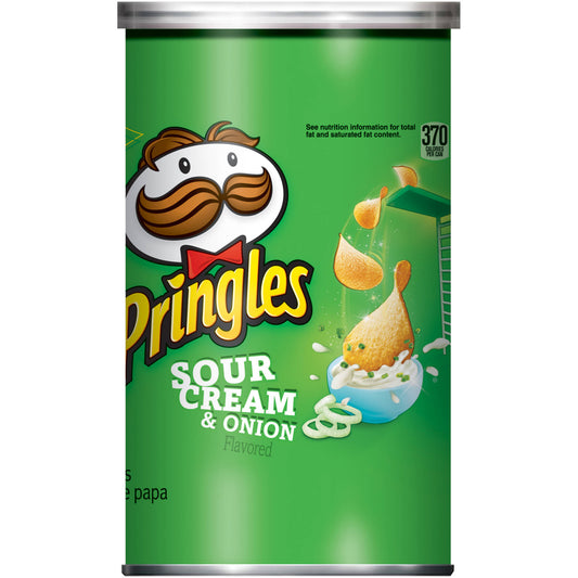 Pringles Sour Cream and Onion Potato Crisps Chips 2.5 Oz