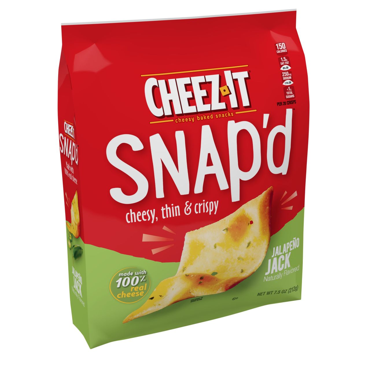 Cheez-It Snap D Jalapeno Jack Cheese Cracker Chips 7.5 Oz