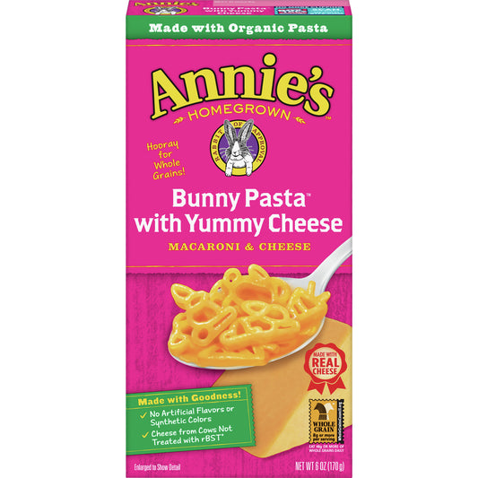 Annie's Macaroni and Cheese Yummy Bunnies, Cheddar, 6 oz.