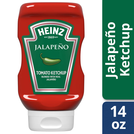 Heinz Tomato Ketchup Blended with Jalapeno 14 Oz Squeeze Bottle