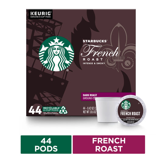 Starbucks French Roast Dark Roast Keurig K-Cup Coffee Pods 44 Count