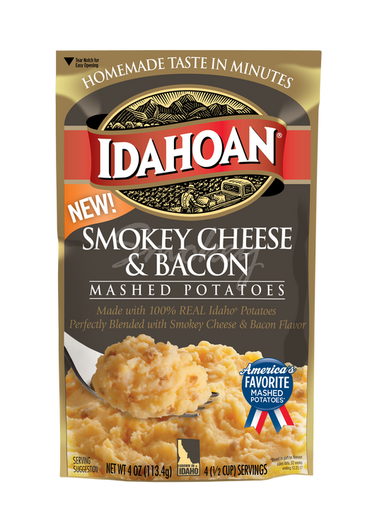 Idahoan Smokey Cheese & Bacon Mashed Potatoes 4 Oz Pouch