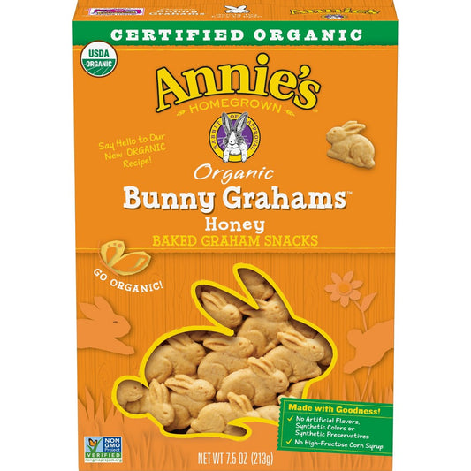 Annie's Homegrown Crackers - Organic Honey Bunny Graham Crackers