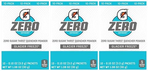 Gatorade Zero Thirst Quencher Powder, Glacier Freeze, 10 Ct