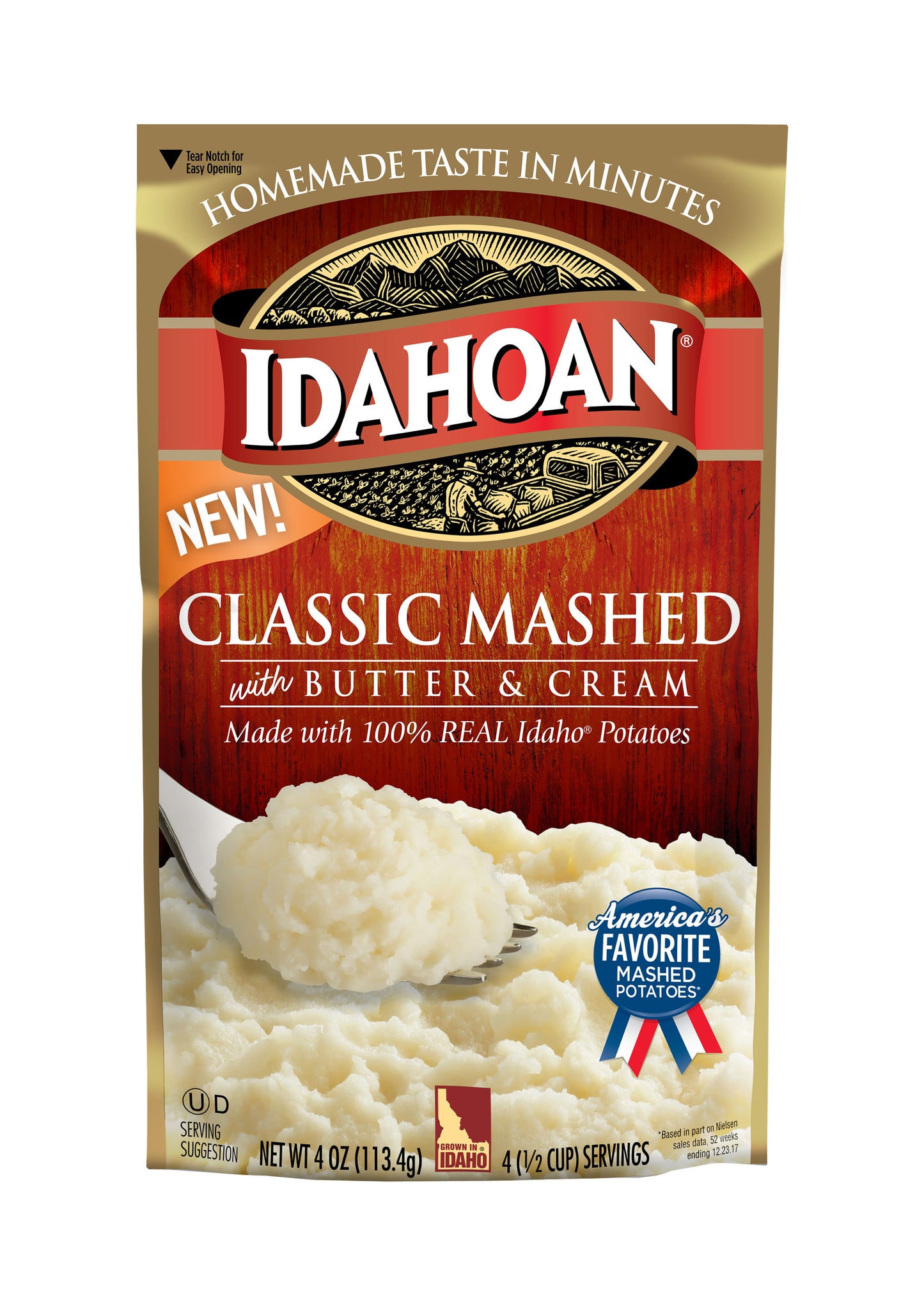 Idahoan Classic Mashed Potatoes 4 Oz Pouch