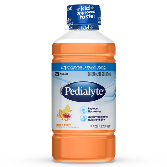 Pedialyte Electrolyte Solution, Mixed Fruit, 33.8 Oz