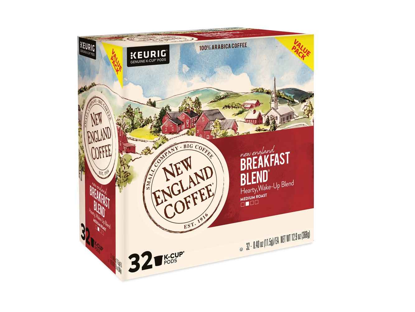 New England Coffee Breakfast Blend Coffee K-cup Pods 32 Ct