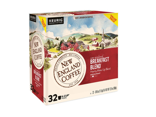 New England Coffee Breakfast Blend Coffee K-cup Pods 32 Ct