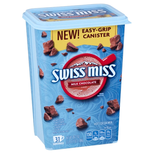 Swiss Miss Milk Chocolate Flavored Hot Cocoa Mix 38.27 Oz Square Canister