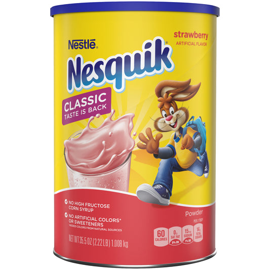 Nestle Nesquik Strawberry Flavor Powder Drink Mix 35.5 Oz