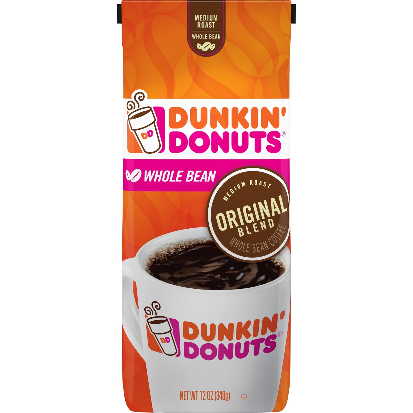 Dunkin' Donuts® Original Blend Whole Bean Coffee, Medium Roast, 12 Oz per Bag