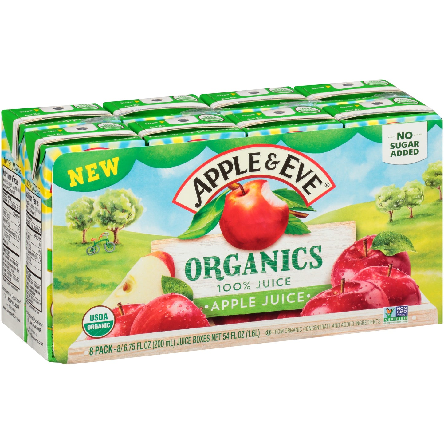 Apple & Eve Organics Apple Juice, 6.75 Fl Oz - 8 Pack