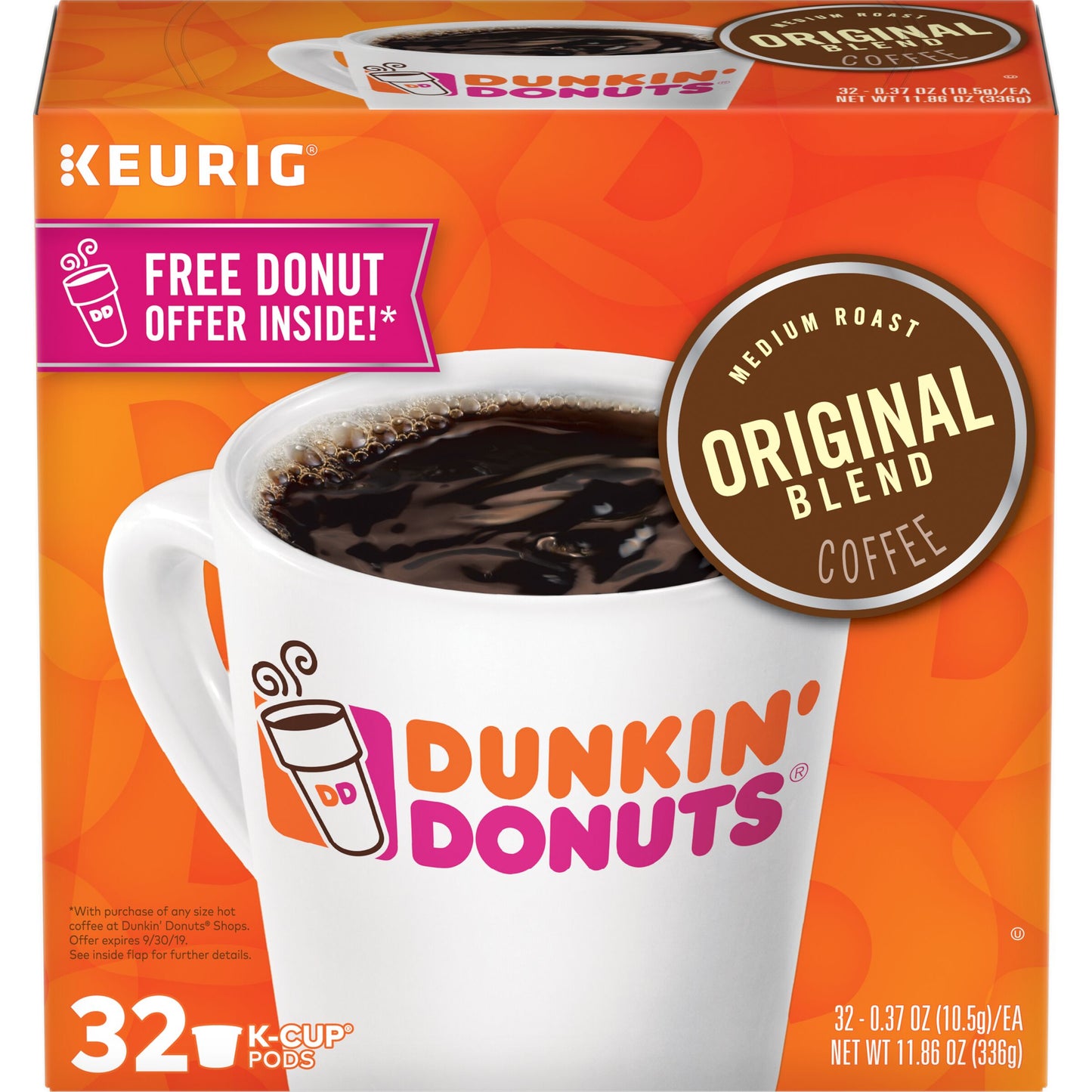 Dunkin' Coffee K-Cups, Original Blend Medium Roast, 32 Ct