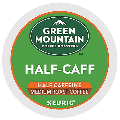 Green Mountain Coffee Roasters Half-Caff Coffee K-Cup Pods Value Pack 0.33 Oz 32 Count