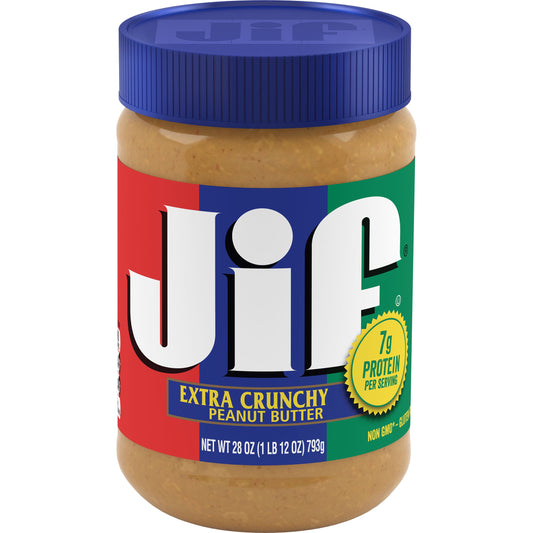 Jif Extra Crunchy Peanut Butter, 28-Ounce Jar