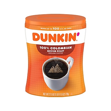 Dunkin' Colombian Ground Coffee, Medium Roast, 27.05 Oz