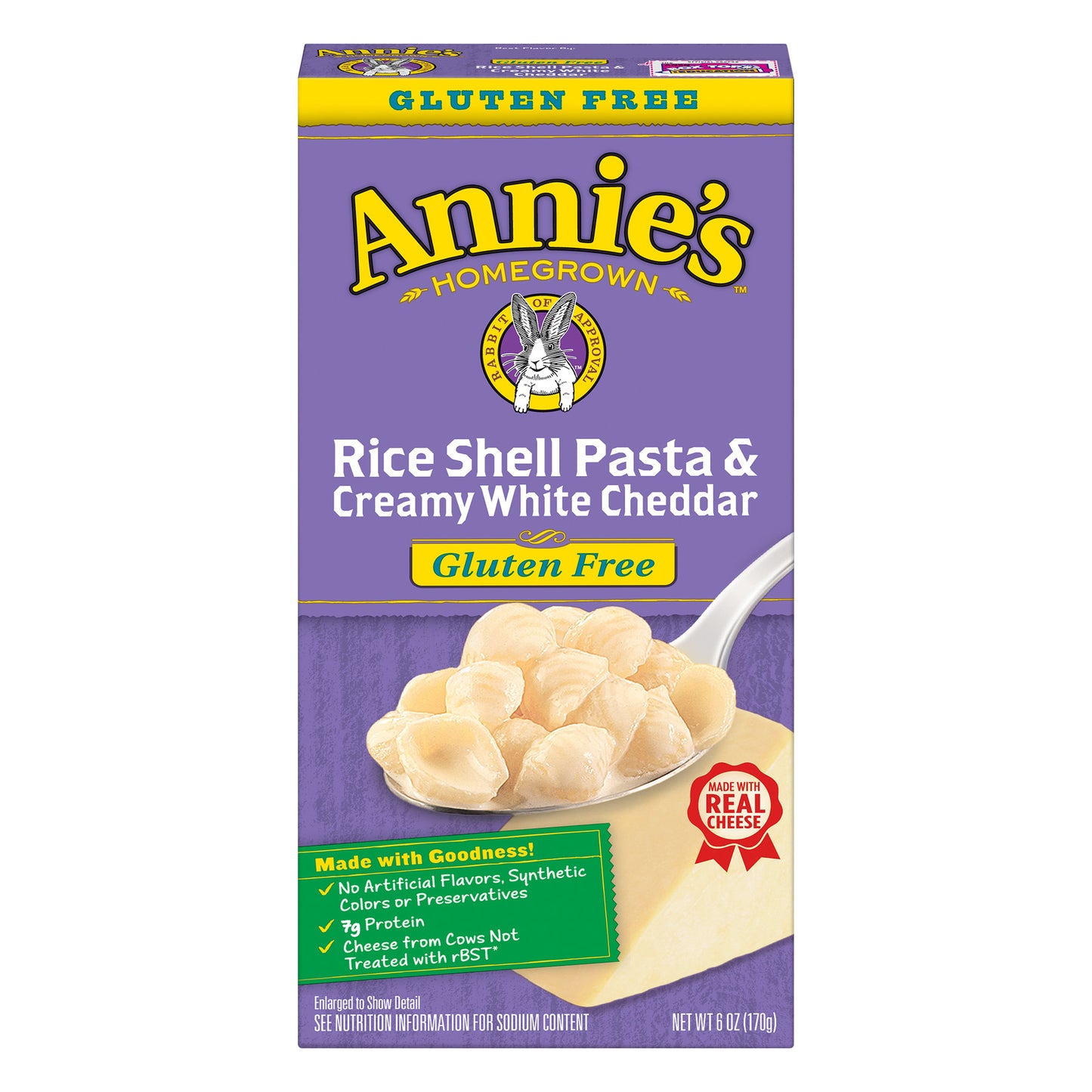 Annie's Homegrown Rice Shell Pasta & Creamy White Cheddar 6 Oz