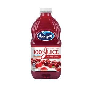 Ocean Spray 100% Juice, Cranberry, 64 Oz - 60 Oz