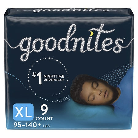 Goodnites Nighttime Bedwetting Underwear for Boys, XL, 9 Ct