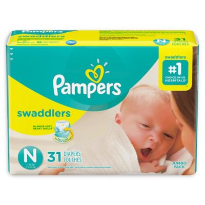 Pampers Swaddlers Diapers, Newborn, 31 Count