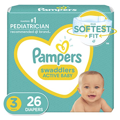 Pampers Swaddlers Diapers, Size 3, 26 Count