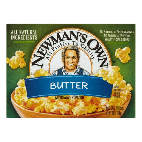 Newman S Own Microwave Popcorn Butter - 3 CT