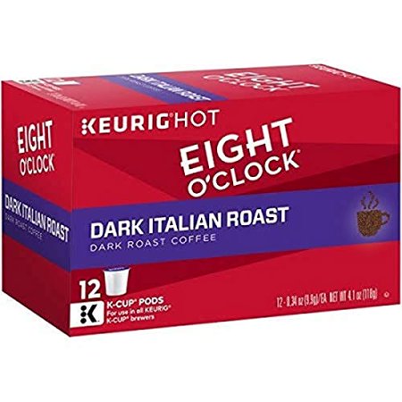 Eight O'clock Dark Italian Roast K-Cup ® Pods 12 Ct Coffee - Kosher Single Serve Pods