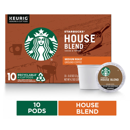 Starbucks Keurig Brewed House Blend Medium, 10 Ct