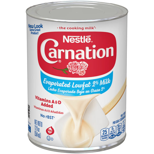 Carnation Milk, Evaporated Lowfat 2% Milk, 12 Fl Oz