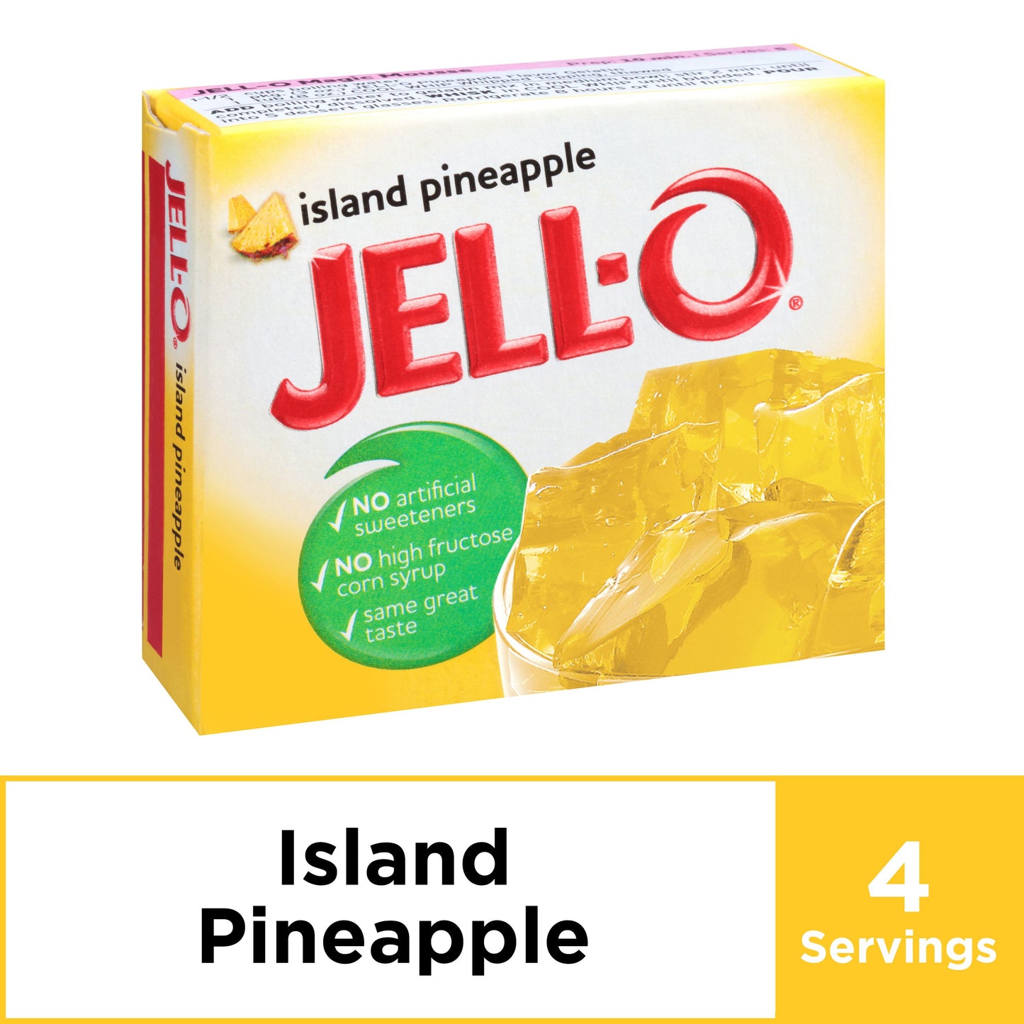 Jell-O Island Pineapple Artificially Flavored Gelatin Dessert Mix, 3 oz Box