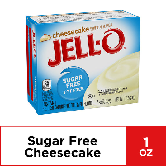 Jell-O Cheesecake Sugar Free Fat Free Instant Pudding Mix & Pie Filling, 1 oz. Box