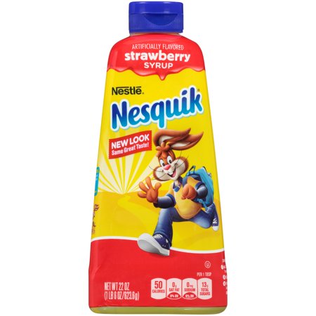 Nesquik Strawberry Flavored Syrup for Milk or Ice Cream 22 Oz