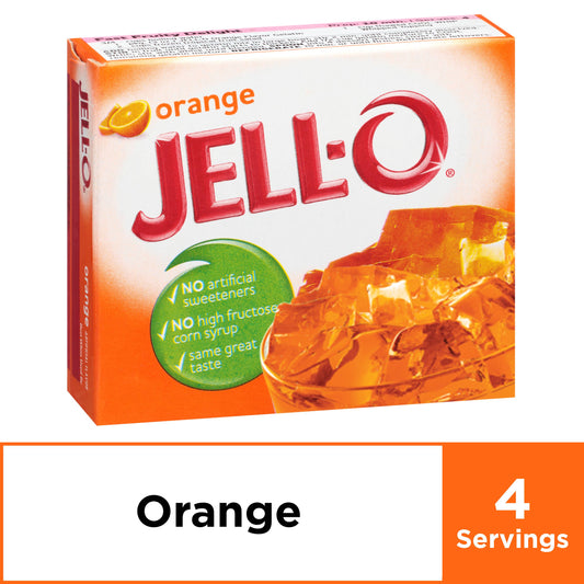 Jell-O Orange Artificially Flavored Gelatin Dessert Mix 3 Oz Box