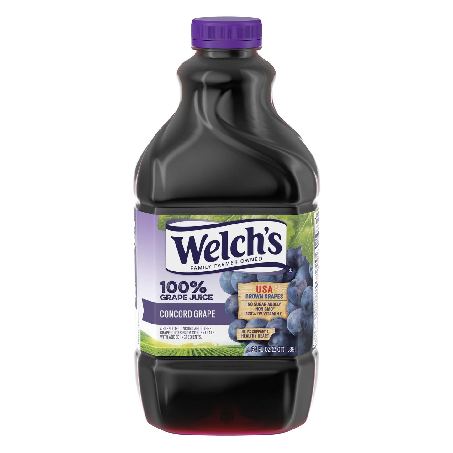 Welch S 100% Grape Juice Concord Grape 64 Fl Oz Bottle