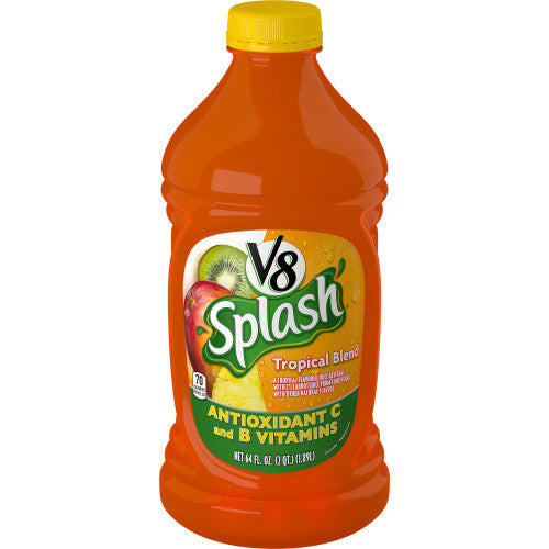 V8 Splash Tropical Fruit Blend Flavored Juice Beverage, 64 FL Oz - 64 Oz