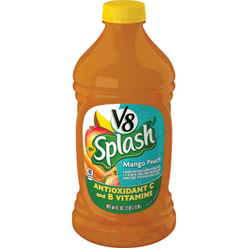 V8 Splash Mango Peach Flavored Juice Beverage, 64 FL Oz Bottle - 64 Oz