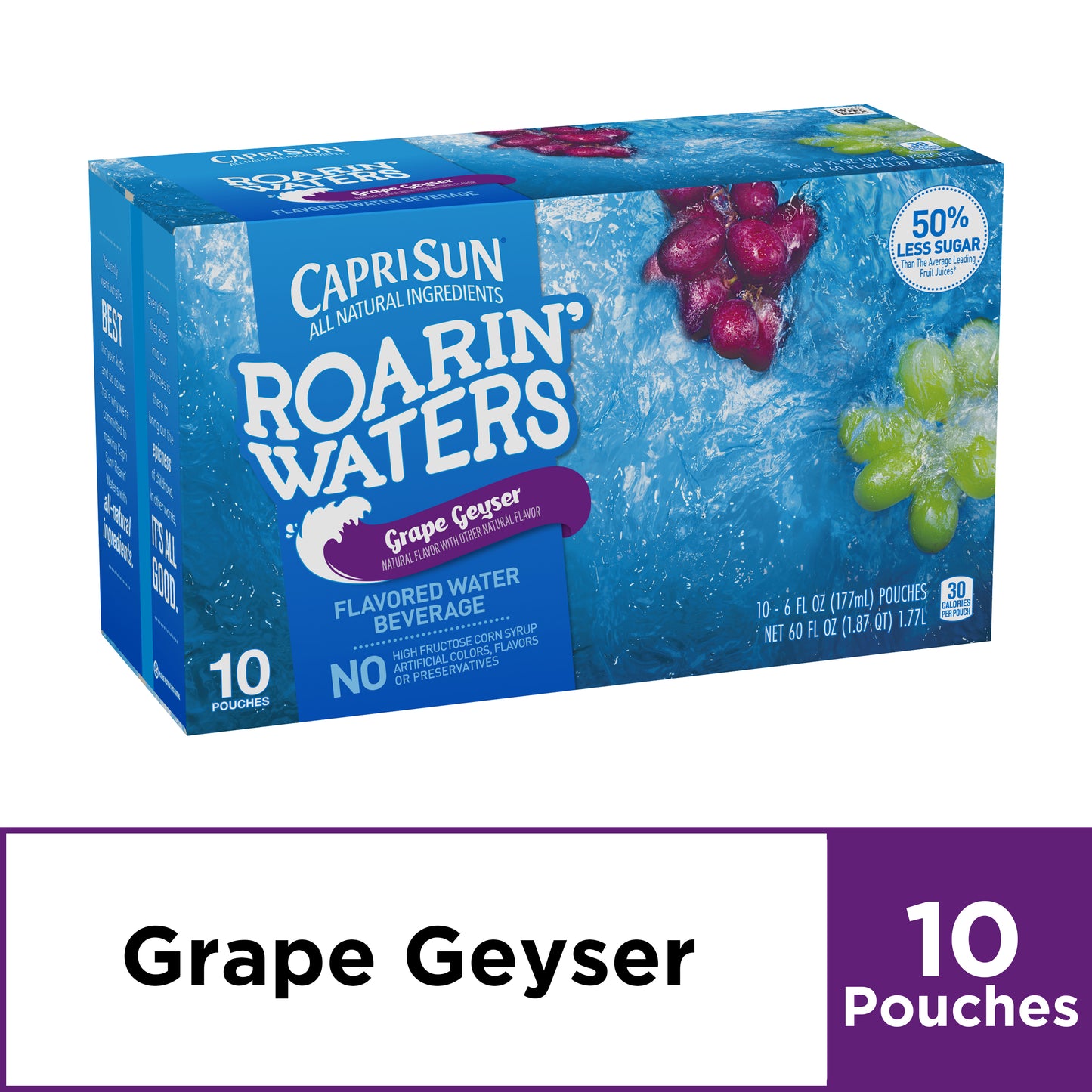 Capri-Sun Roarin Waters Grape Juice Drink Pouches