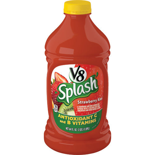 V8 Splash Strawberry Kiwi Flavored Juice Beverage 64 Fl Oz Bottle