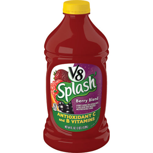 V8 Splash Juice Beverage, Berry Blend, 64 Fl Oz - 64 Oz