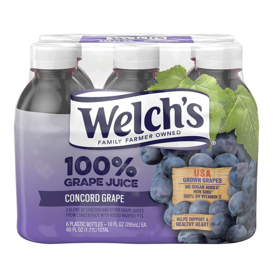 Welch S 100% Grape Juice Concord Grape 10 Fl Oz on-the-Go Bottle