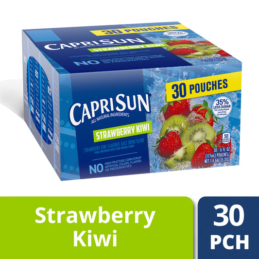 Capri Sun Strawberry Kiwi Juice Box Pouches 30 Ct Box 6 Fl Oz Pouches