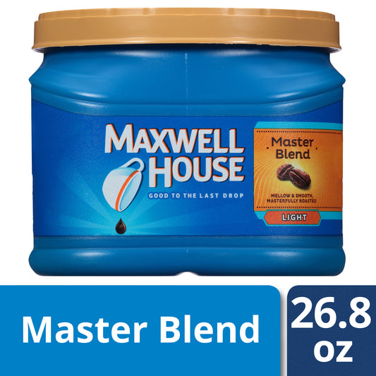 Maxwell House Master Blend Light Roast Ground Coffee 26.8 Oz. Canister