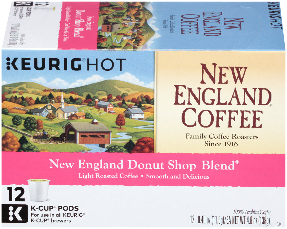 New England Coffee Donut Shop Coffee Blend K-cup Pods 12 Ct